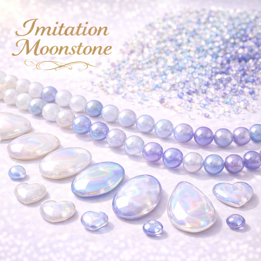 Imitation Moonstone Beads