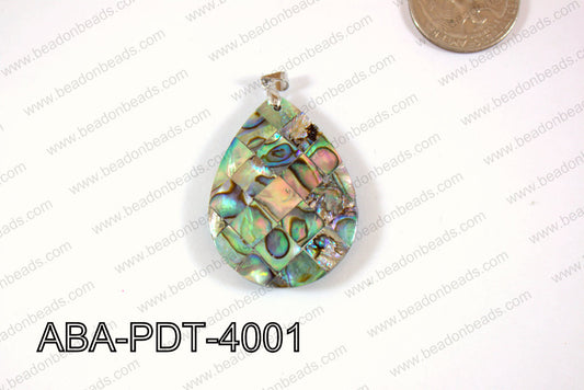 Abalone Pendant Teardrop 30x40mm ABA-PDT-4001