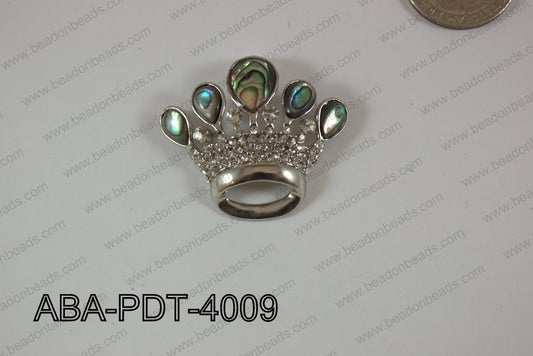 Abalone Pendant Abalone Crown 33x40mm ABA-PDT-4009