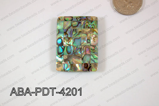 Abalone Pendant Rectangle 30x42mm ABA-PDT-4201