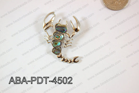 Abalone Pendant Scorpion 35x45mm ABA-PDT-4502