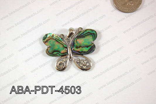 Abalone Pendant Butterfly 35x45mm ABA-PDT-4503