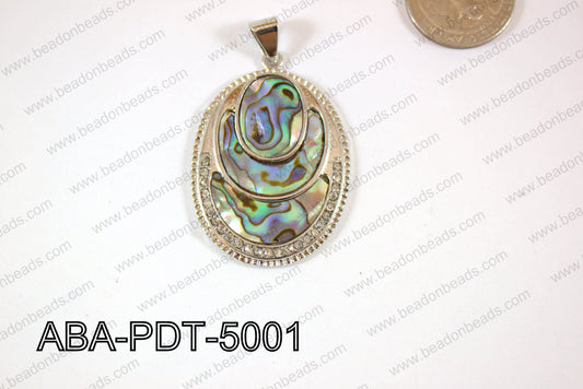 Abalone Pendant Oval 35x50mm ABA-PDT-5001
