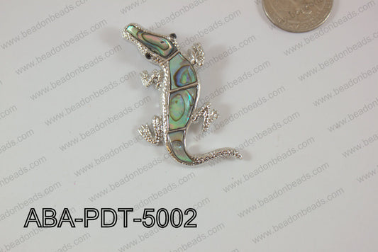 Abalone Pendant lizard 25x50mm ABA-PDT-5002