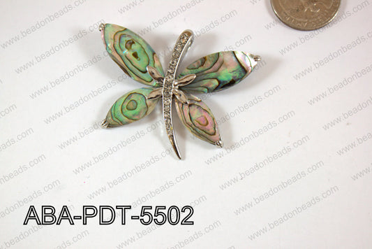 Abalone Pendant Butterfly 45x55mm ABA-PDT-5502