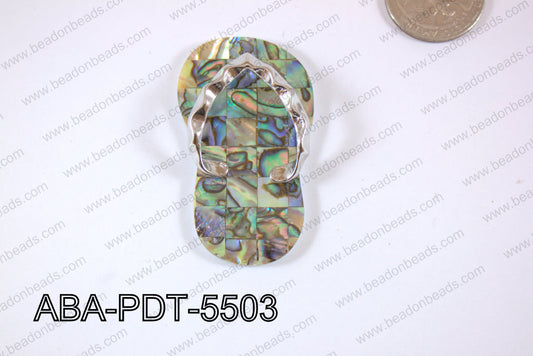 Abalone Pendant Slipper 35x55mm ABA-PDT-5503