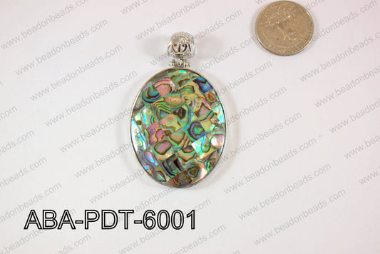 Abalone Pendant Oval 38x60mm ABA-PDT-6001