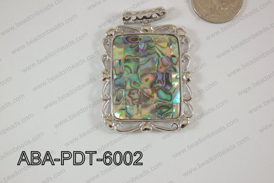 Abalone Pendant Rectangle 40x60mm ABA-PDT-6002