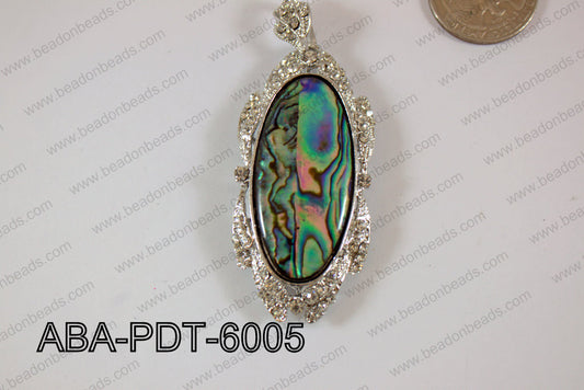 Abalone Pendant Oval 30x60mm ABA-PDT-6005