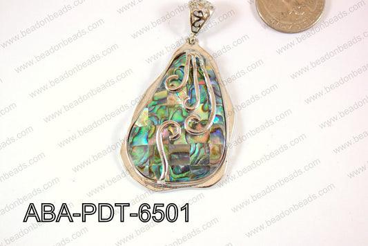 Abalone Pendant Irregular 35x65mm ABA-PDT-6501