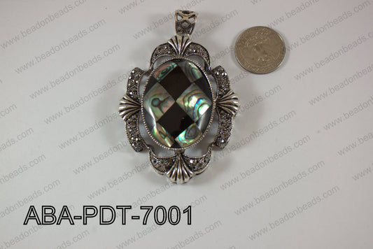 Abalone Pendant Oval 55x70mm ABA-PDT-7001