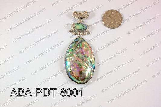 Abalone Pendant Oval 38x80mm ABA-PDT-8001