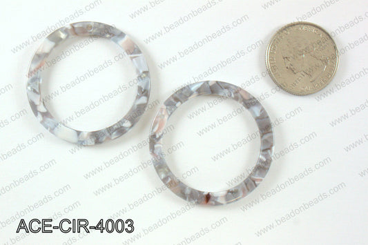 Acetate circle pendants 40mm ACE-CIR-4003