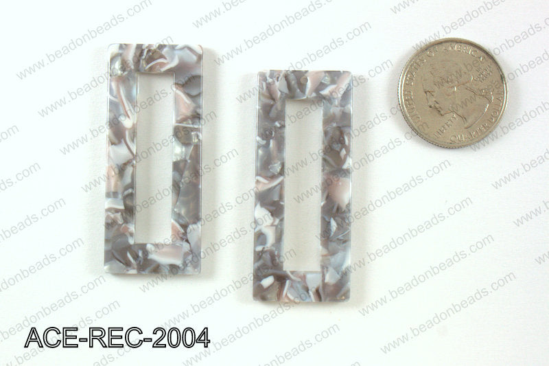 Acetate rectangle pendants 20x50mm ACE-REC-2004