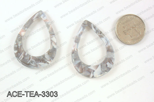 Acetate teardrop pendants 33x45mm ACE-TEA-3303