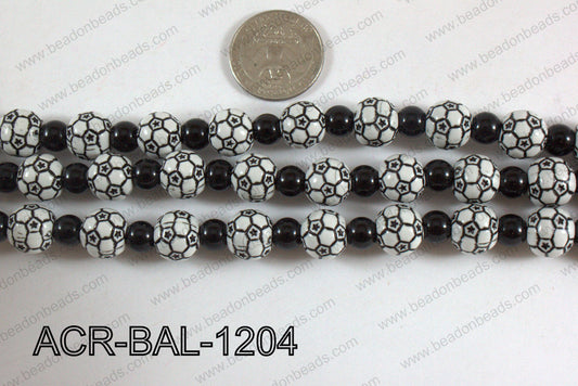 Acrylic Round Ball 12mm soccerball ACR-BAL-1204