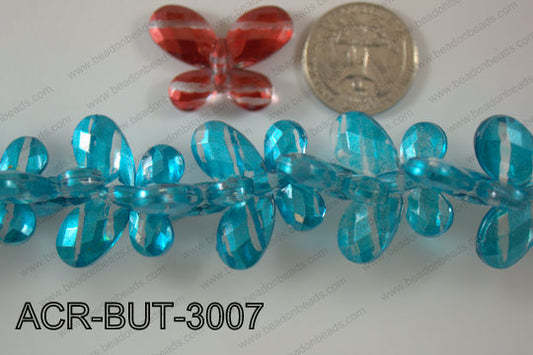 Acrylic Butterfly Blue 23x30mm ACR-BUT-3007