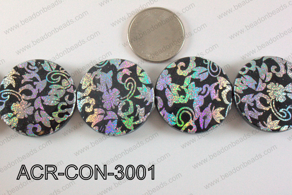 Acrylic Coin Black 30mm ACR-CON-3001