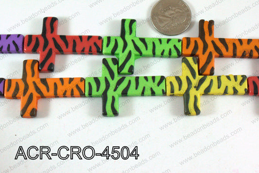 Acrylic Cross Multicolor 45mm ACR-CRO-4504