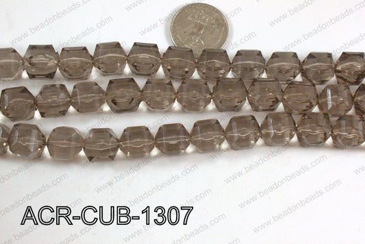 Acrylic Cube Faceted 13mm ACR-CUB-1307