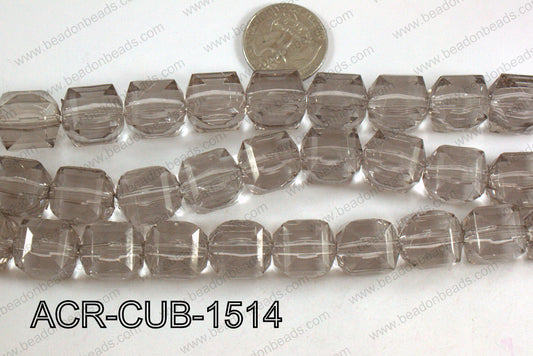 Acrylic Cube Plat Surface Grey 15mm ACR-CUB-1514