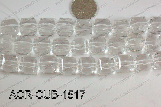 Acrylic Cube Plat Surface Clear 15mm ACR-CUB-1517