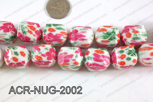 Acrylic Cube Faceted 20mm pink ACR-CUB-2002
