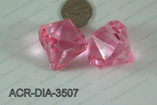 Acrylic Diamond Hot Pink 35mm ACR-DIA-3507