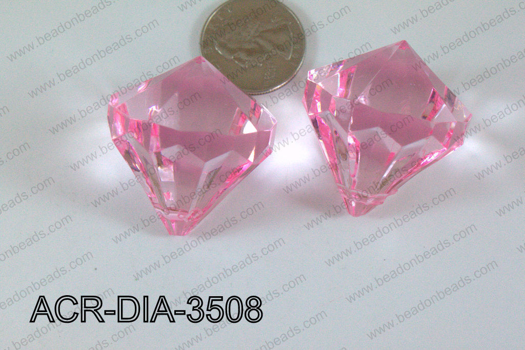Acrylic Diamond Pink 35mm ACR-DIA-3508
