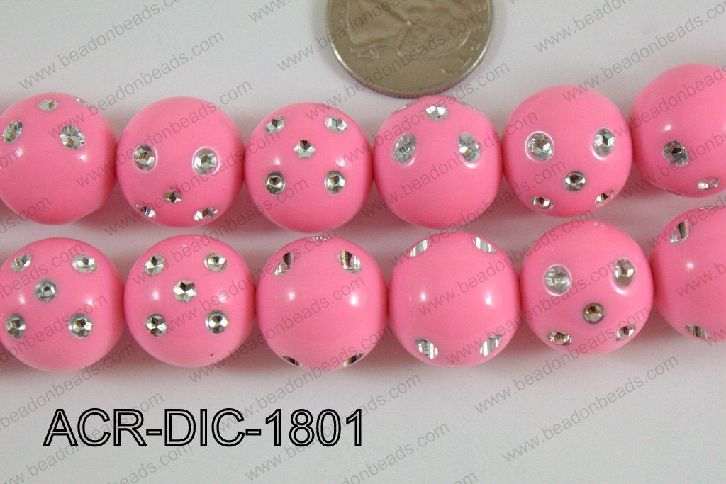 Acrylic Dice Round 18mm ACR-DIC-1801