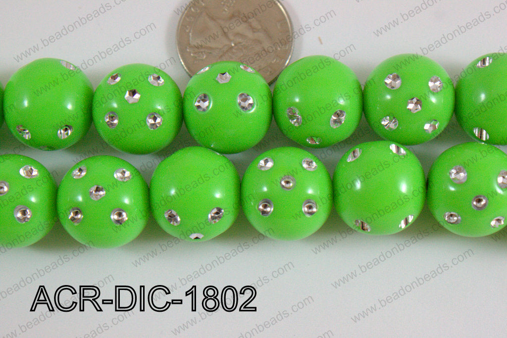 Acrylic Dice Round 18mm ACR-DIC-1802