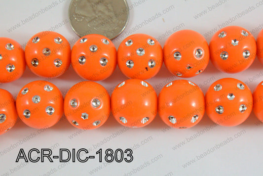 Acrylic Dice Round 18mm ACR-DIC-1803
