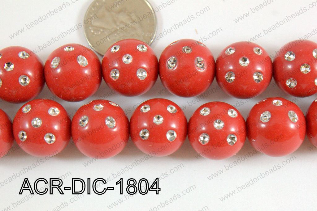 Acrylic Dice Round 18mm ACR-DIC-1804