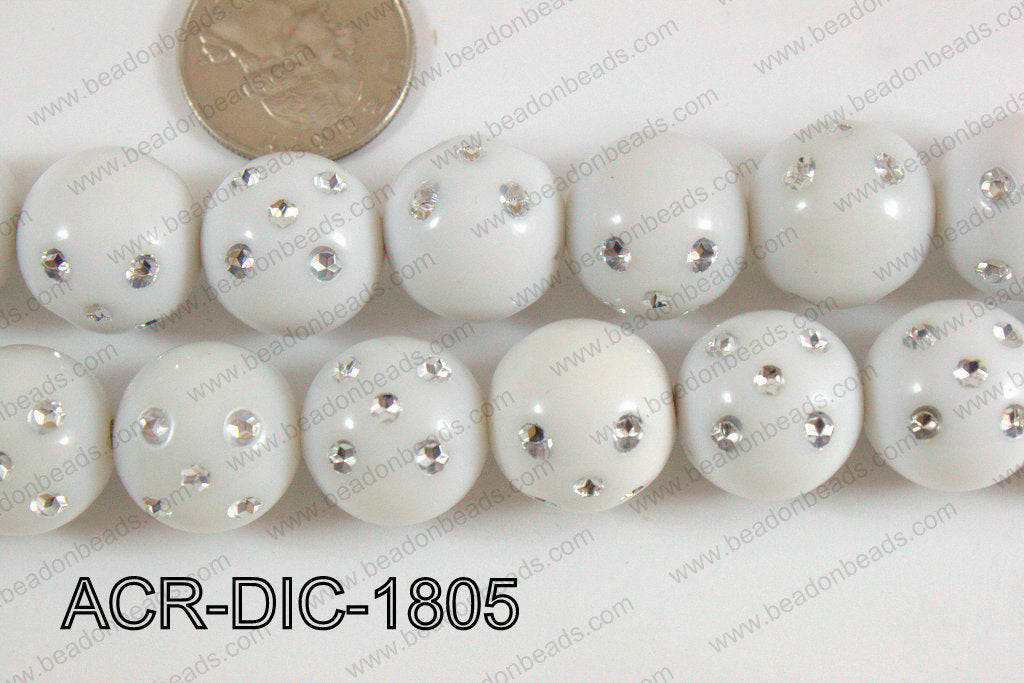 Acrylic Dice Round 18mm ACR-DIC-1805