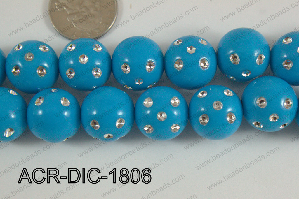 Acrylic Dice Round 18mm ACR-DIC-1806