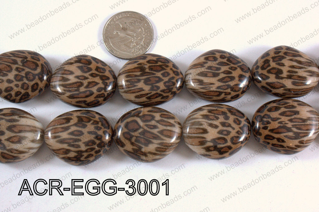 Acrylic Egg irregular 25x30mm ACR-EGG-3001