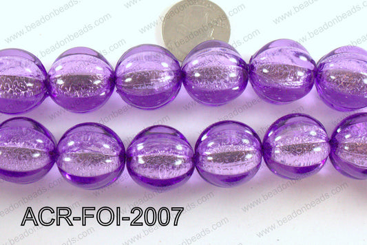 Acrylic Foil Round Purple 20mm ACR-FOI-2007