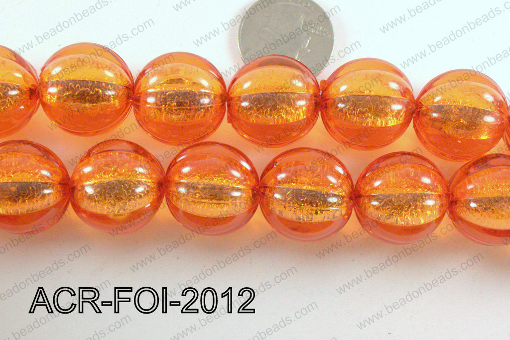 Acrylic Foil Round Orange 20mm ACR-FOI-2012