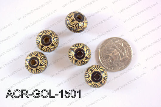 Acrylic Bead 300g 15mm ACR-GOL-1501