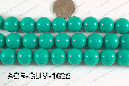 Acrylic Gum Ball Dark Green 16mm ACR-GUM-1625