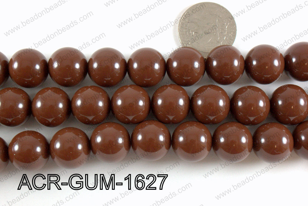 Acrylic Gum Ball Brown 16mm ACR-GUM-1627