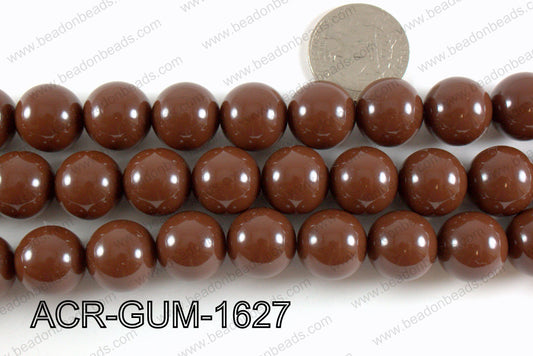 Acrylic Gum Ball Brown 16mm ACR-GUM-1627