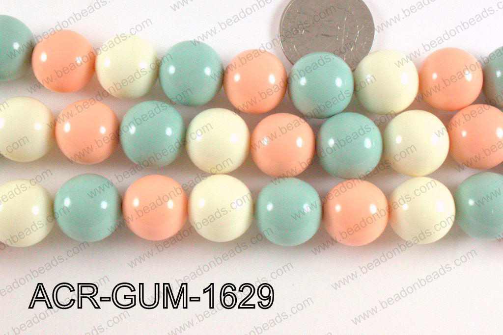 Acrylic Gum Ball Multicolor 16mm ACR-GUM-1629