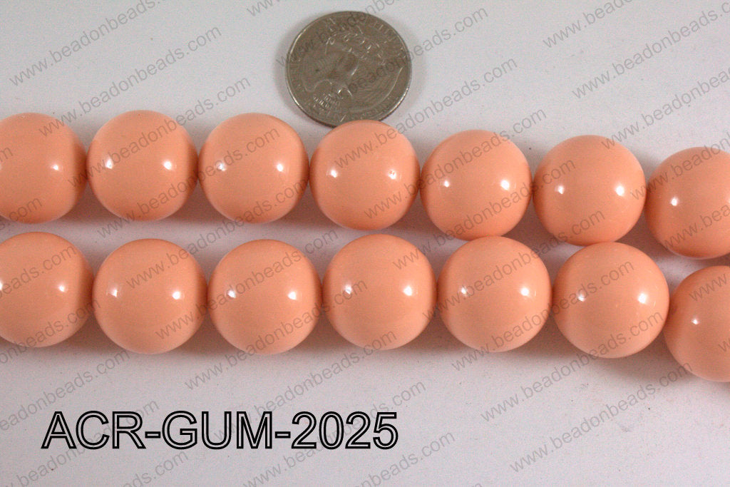 Acrylic Gum Ball Peach 20mm ACR-GUM-2025