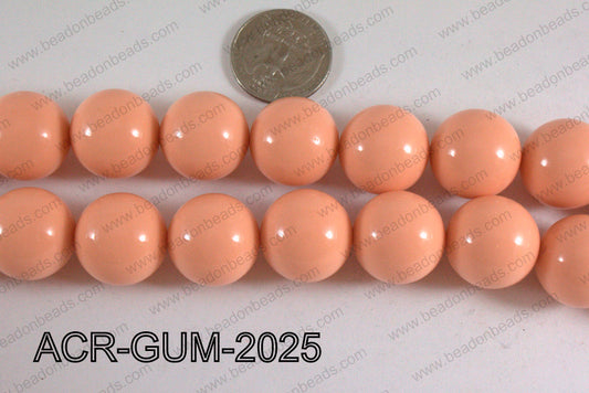 Acrylic Gum Ball Peach 20mm ACR-GUM-2025