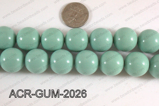 Acrylic Gum Ball Mint Green 20mm ACR-GUM-2026
