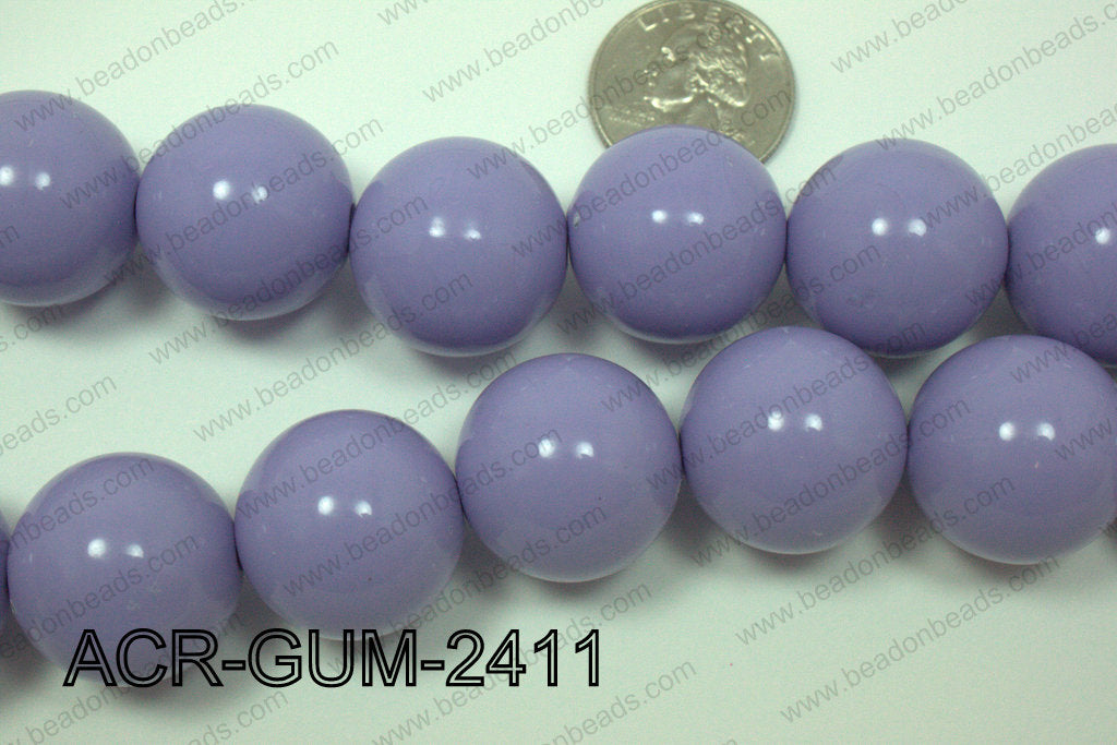 Acrylic Gumball Round Light Purple 24mm ACR-GUM-2411