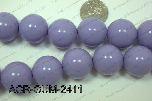 Acrylic Gumball Round Light Purple 24mm ACR-GUM-2411
