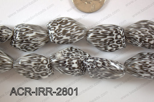 Acrylic Bead 20x28mm ACR-IRR-2801