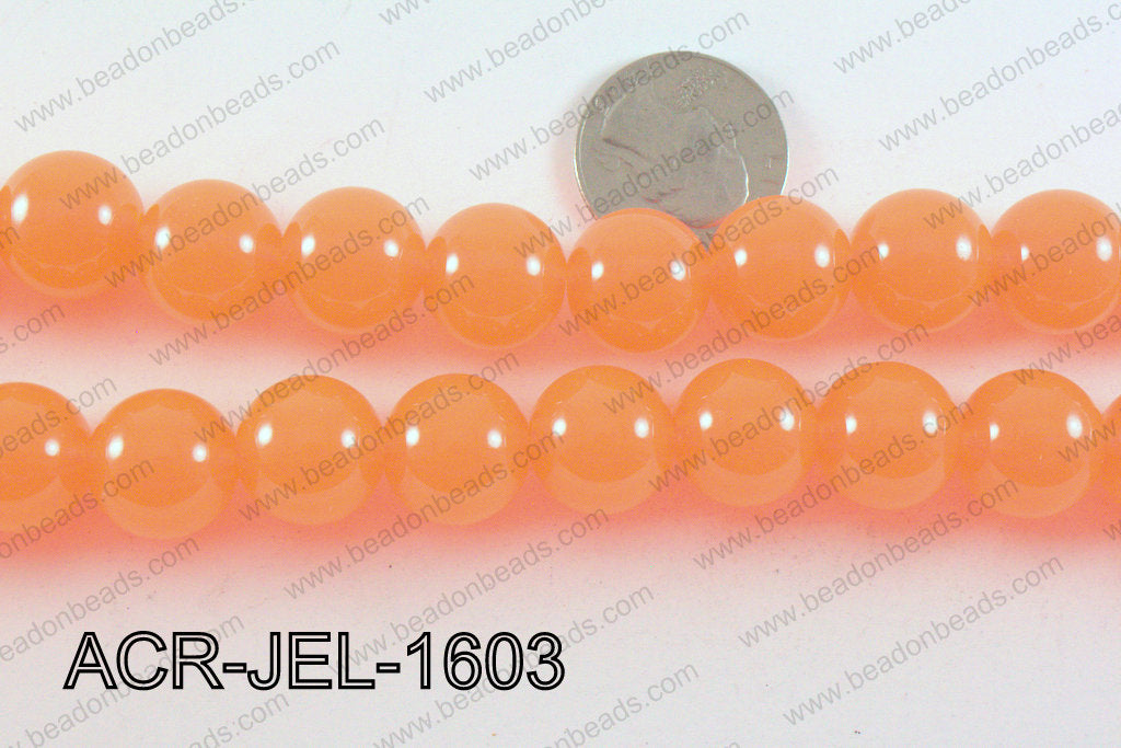 Acrylic Jelly Gumball Orange 16mm ACR-JEL-1603